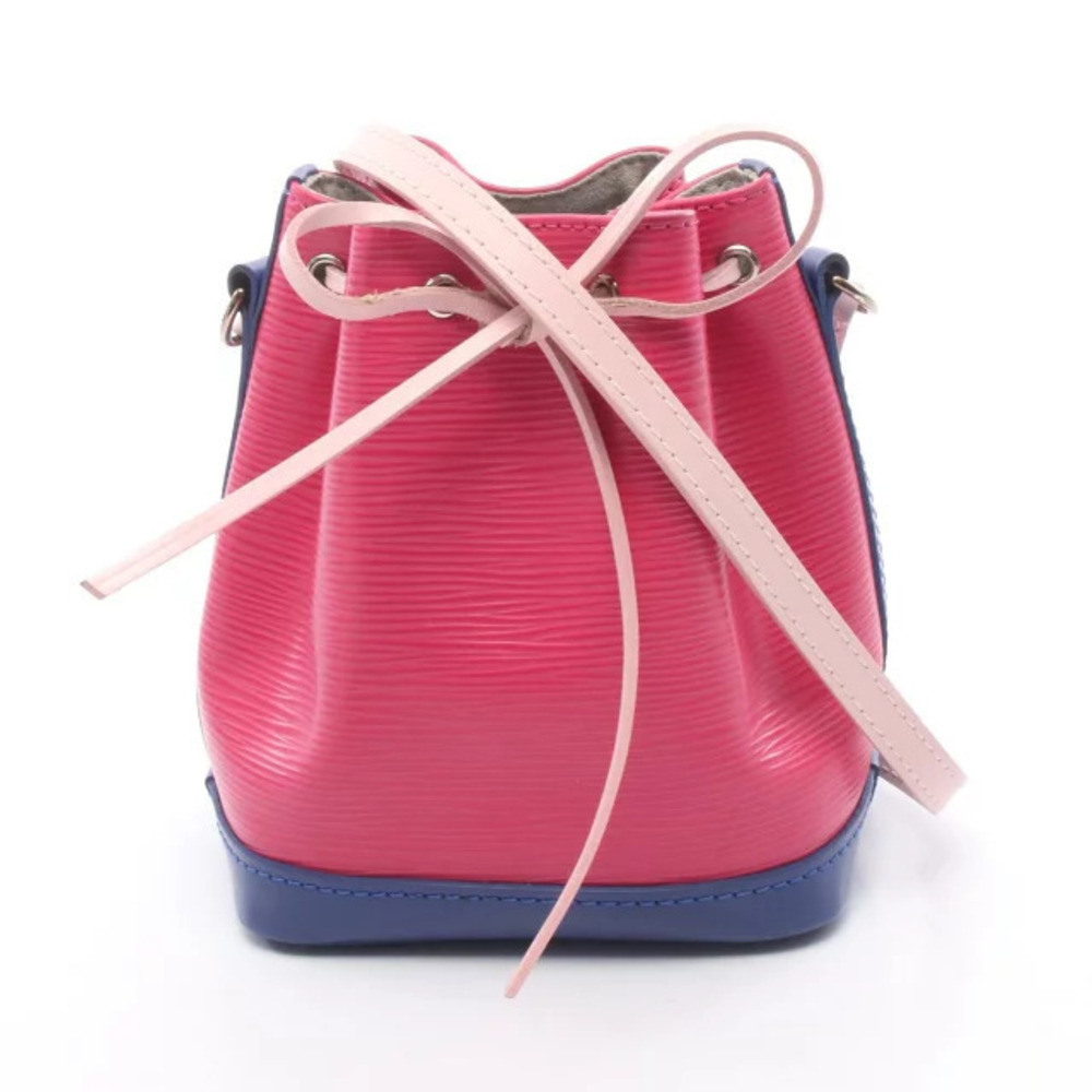 Louis Vuitton Noe Shoulder Bag Leather Epi Pink Blue